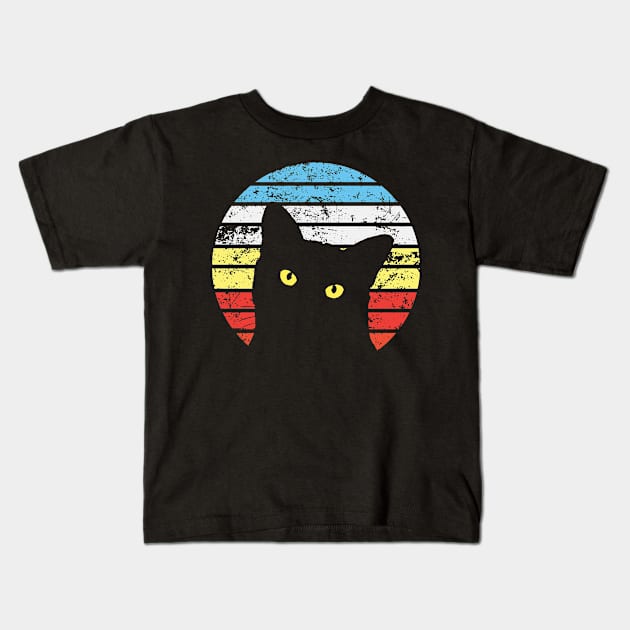 Retro Cat Kids T-Shirt by area-design